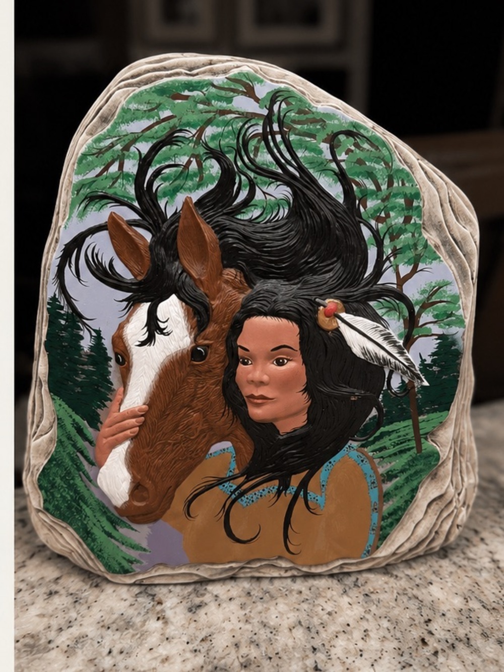 Vintage 1993 Native handmade ceramic sculpture from Terry's Ceramic Shop 10x9”